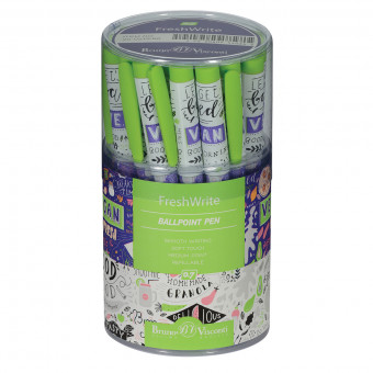 Ручка шариковая 0,7мм синяя "FreshWrite. Vegan. Черничный смузи", BV/20-0214/80 (24)