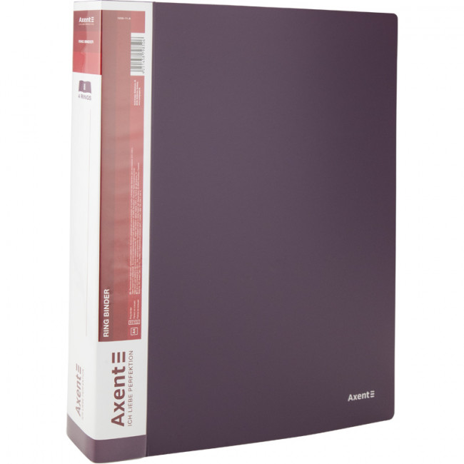 Папка на 4-х кольцах, 35 мм, сливовая, AXENT