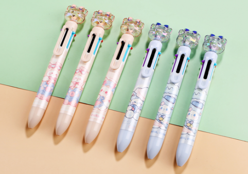 Авторучка 6 цветов 0,7мм "Котик" Aodemei ADM-15339 (36)