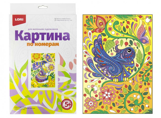 Картина по номерам для малышей "Птичка"