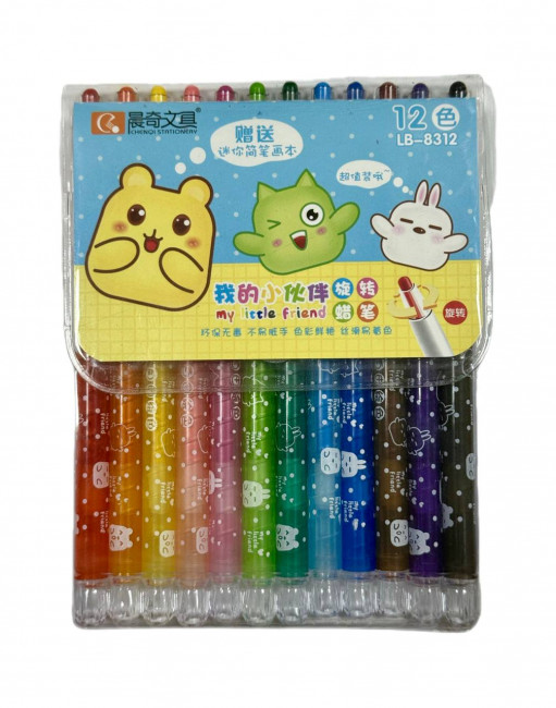 Набор восковых карандашей 12цв., Chenqi/LB-8312