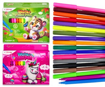 Фломастеры 12цв "Зверята" вентилируемый колпачок, Yalong/YL251801-12