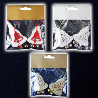 НАБОР ПОДВЕСОК, DARLENS «КОЛОКОЛЬЧИКИ», 4 ШТ, 6 СМ, АССОРТИ НАБОР ПОДВЕСОК, DARLENS «КОЛОКОЛЬЧИКИ», 4 ШТ, 6 СМ, АССОРТИ