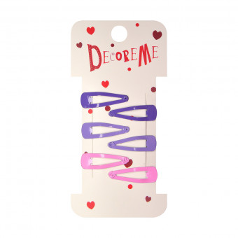 Набор заколок 3см для волос, 6шт, ассорти, BV/2-718/33 (10)