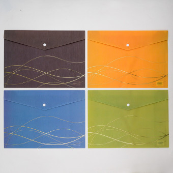 Папка на кнопке пласт. А4 ELLEGANT арт.JL-D0017 (12)