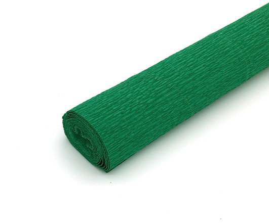 Бумага 50*250см 180 г/м.кв гофрированная зелёная яркая, Intelligent/BY-185  (2/100)