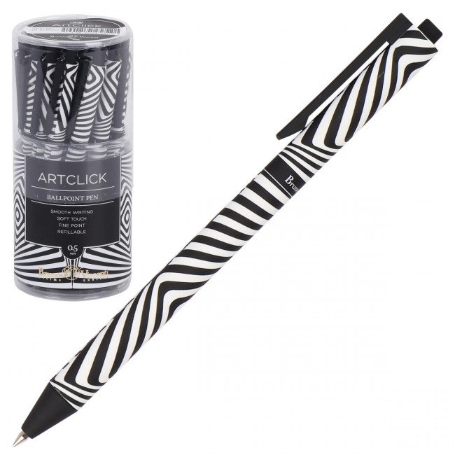 Ручка шариковая 0,5мм синяя «ArtClick, Оптическая иллюзия», автоматическая, BV/20-0281/20 (24)