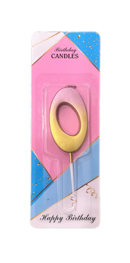 Свеча "Цифра 0" градиент, Магистр/MAG-гр221316-0 (50)