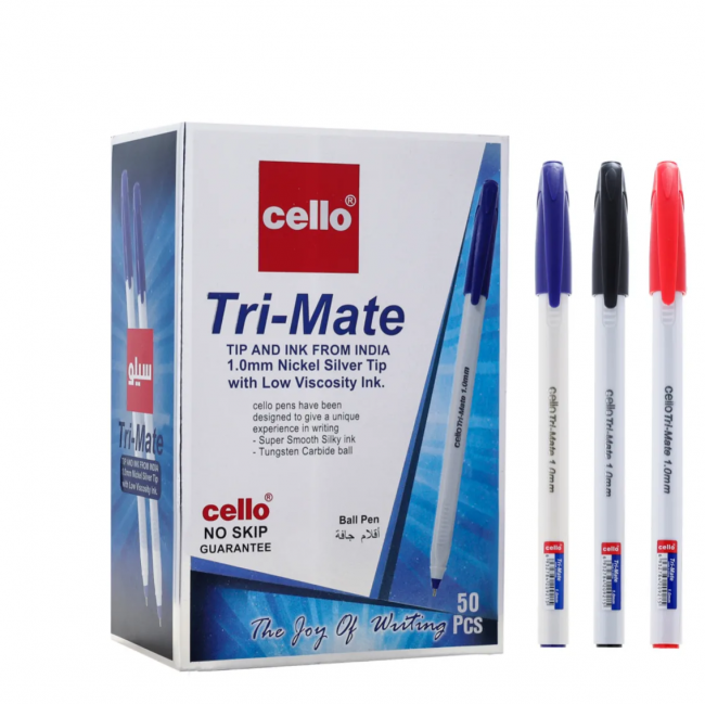 Ручка шариковая 1,0мм чёрная "TRI-MATE", Cello (50/4000) Ручка шариковая 1,0мм чёрная "TRI-MATE", Cello (50/4000)