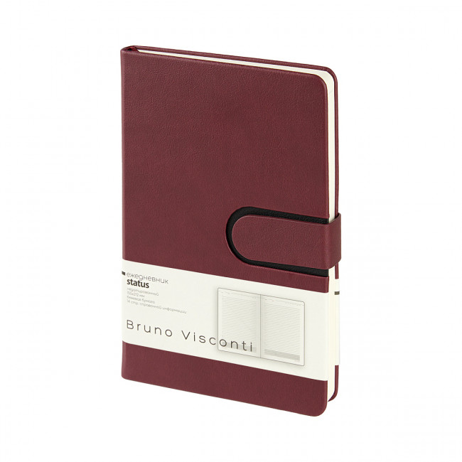 Ежедневник А5 128л недатированный "Status", бордовый, BV/3-786/07 (20)