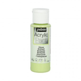 Краска 59мл акриловая глянцевая, для декора, зеленый нежный, Acrylic Paint PEBEO/97857 Краска 59мл акриловая глянцевая, для декора, зеленый нежный, Acrylic Paint PEBEO/97857