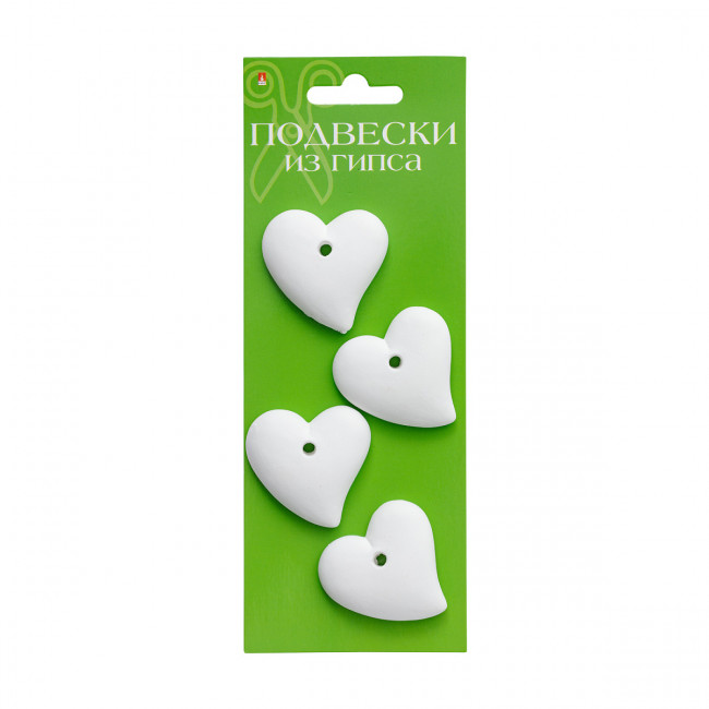 Фигурные подвески из гипса "Сердечки-3", BV/2-553/05