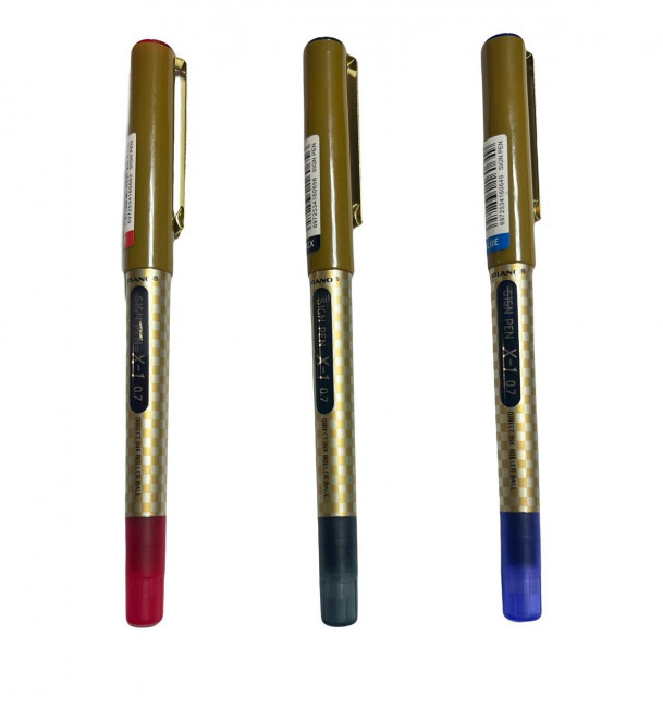 Ручка гелевая Роллер SIGN PEN, 35 синий, 10 чёрный, 5 красный, Piano/X-1 (50)