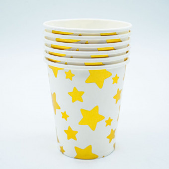 Стакан 250мл бумажный "Звездная вечеринка", 6шт, Микрос/Ч48626