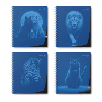 Тетрадь 48 клетка "В мире животных, синяя" на гребне, Светоч/Т208_01547 (4)
