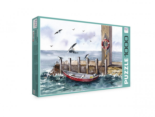 Пазл 1000 элемент "Лодка на причале" ФРЕЯ