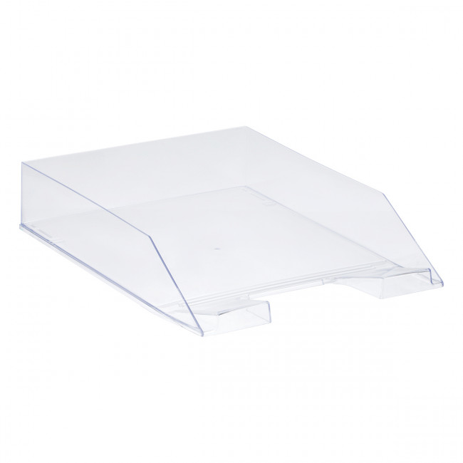 Лоток L 255мм для бумаг, горизонтальный "Фаворит", прозрачный, СТАММ/ЛТГ-30502 (4)