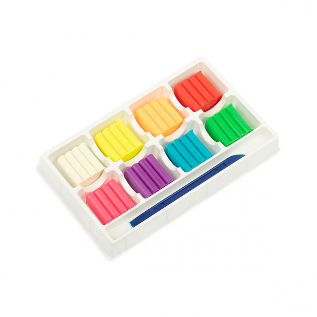 Пластилин восковой 8цв 96г "Играй" неоновые цвета, Лео/LPMCF-0108