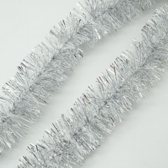 Мишура 1,8м 5см, серебро + снег, Микрос/кд51805ссн (5)