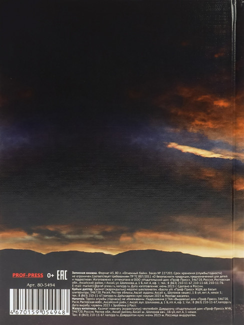 Записная книжка А5 80л без линовки "Огненный байк", 7БЦ, сшивка, Проф-Пресс/80-5494 (20)