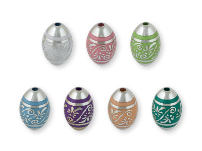 Бусина 20 х 13 мм акрил 3шт №04 голубой, Zlatka/BLM-03 №4