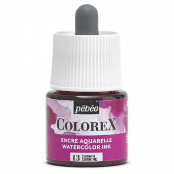 Акварельные чернила 45мл "Colorex" во флаконе с пипеткой, кармин, PEBEO/417013
