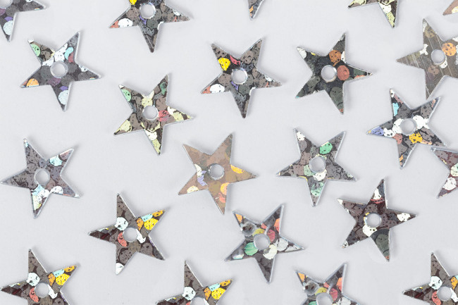 Пайетки 7мм 10г россыпью, серебро голографик. Zlatka/ZF-19  №08