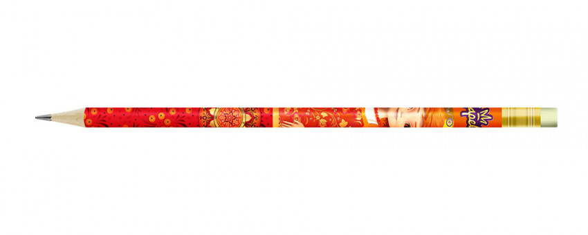 Карандаш графитный ТМ круглый с ластиком "Царевны" "Варя" заточенный, TSR-07/1 (12)