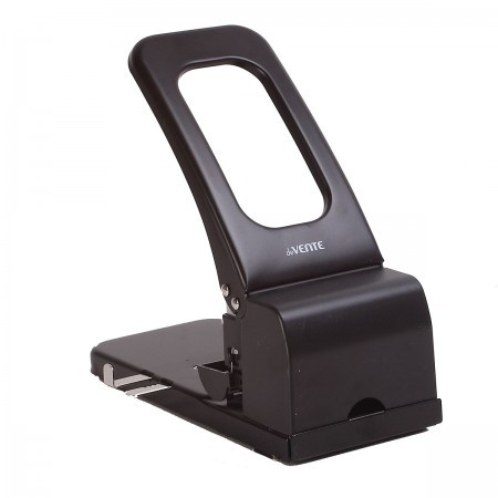 Дырокол на 100л метал с линейкой, черный, deVENTE/4020749