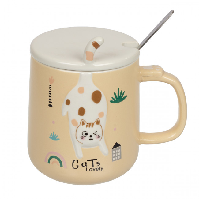 Кружка 400мл керамическая, №04 бежевый, Lol&Pop/LLP-112 №04