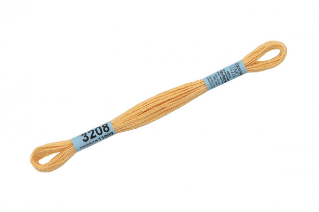 Нитки для вышивания 8 м 100% хлопок, мулине, т-кремовый, Gamma/3208