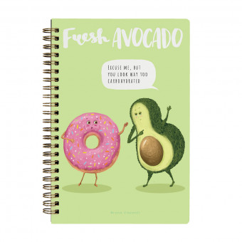 Тетрадь А5 60л линовка в точку на гребне "Avocado healthy", BV/7-60-203/05 (20)
