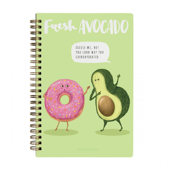 Тетрадь А5 60л линовка в точку на гребне "Avocado healthy", BV/7-60-203/05 (20)