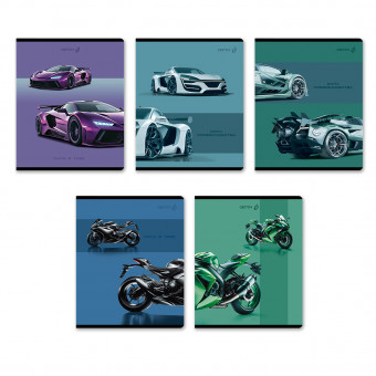 Тетрадь 40 клетка "Без тормозов" скрепка, Светоч/Т194_01473 (10)