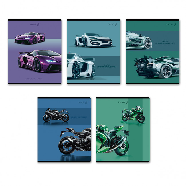 Тетрадь 40 клетка "Без тормозов" скрепка, Светоч/Т194_01473 (10)