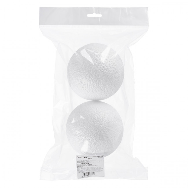 Заготовка d 120мм для декорирования "Шар" пенопласт, 2шт, Love2art/DPZ-105 Заготовка d 120мм для декорирования "Шар" пенопласт, 2шт, Love2art/DPZ-105