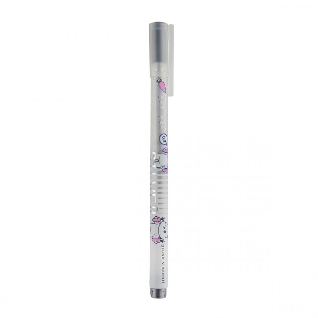 Ручка гелевая 0,8мм серебряный "UniWrite. Kawaii Animals", BV/20-0372/01 (24)