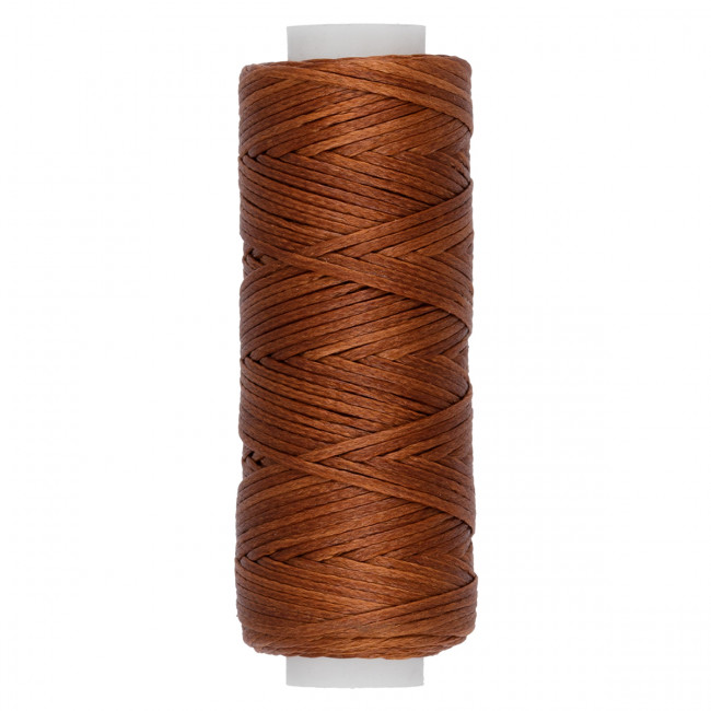 Нитки 0.8мм 25м для кожи вощёные плоские, № 002 св. коричневый, Промысел/LC-001 Нитки 0.8мм 25м для кожи вощёные плоские, № 002 св. коричневый, Промысел/LC-001