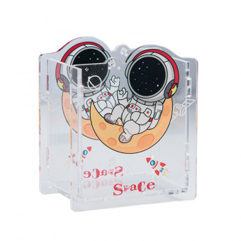 Подставка настольная для канцелярских принадлежностей, прозрачная, ассорти/ MQ2400