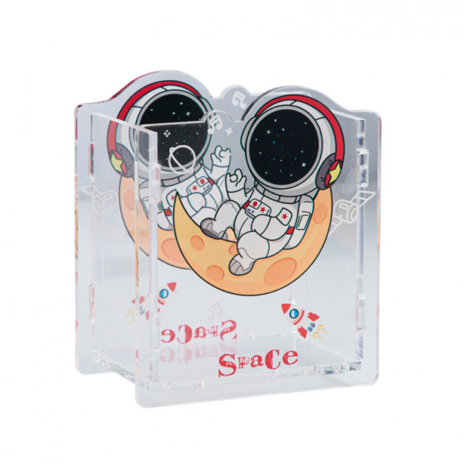 Подставка настольная для канцелярских принадлежностей, прозрачная, ассорти/ MQ2400