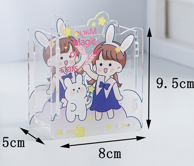 Подставка настольная для канцелярских принадлежностей, прозрачная, ассорти/ MQ2400