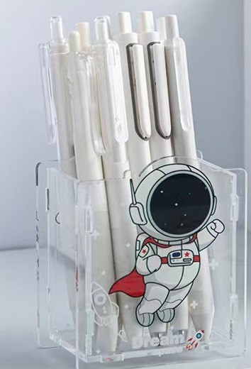 Подставка настольная для канцелярских принадлежностей, прозрачная, ассорти/ MQ2400