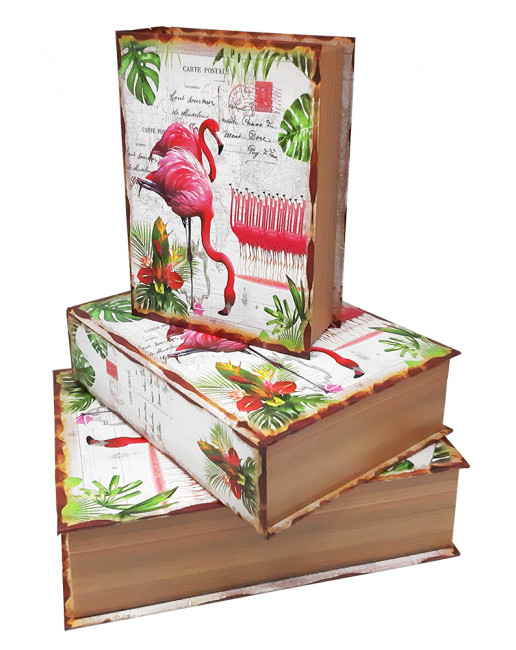 Набор коробок подарочных ПРЯМОУГОЛЬНИК "Фламинго" SY8029-343