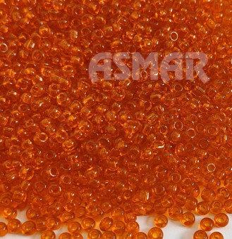 Бисер "ASMAR" размер №12, вес: 50 г, цвет - оранжевый прозрачный Бисер "ASMAR" размер №12, вес: 50 г, цвет - оранжевый прозрачный
