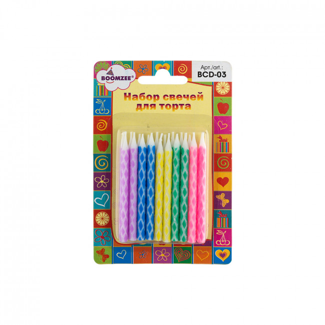 Набор свечей для торта 20шт 22.92 г, BOOMZEE/BCD-03 (12) Набор свечей для торта 20шт 22.92 г, BOOMZEE/BCD-03 (12)