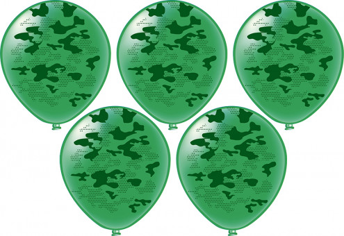 Набор воздушных шаров 12" "Камуфляж", шёлк, пастель, Микрос/Ч43327 (25)