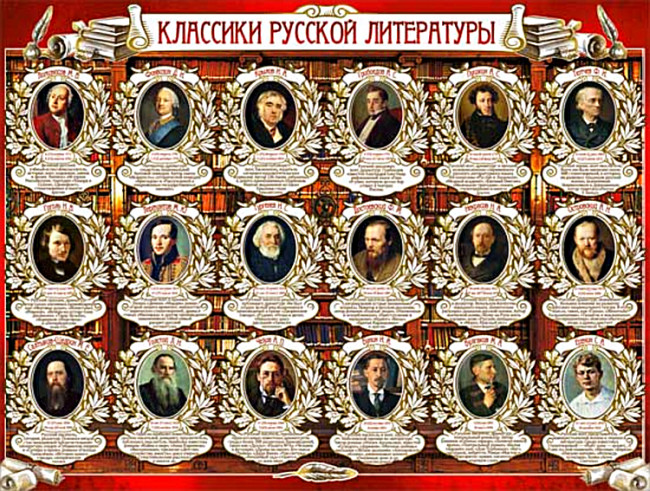 Плакат "Классики русской литературы" р2-445 (10)