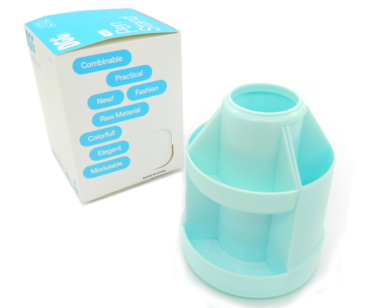 Подставка для канцелярских мелочей HJ-24 "Органайзер" голубой, без наполнения, в к/кор (1/96)