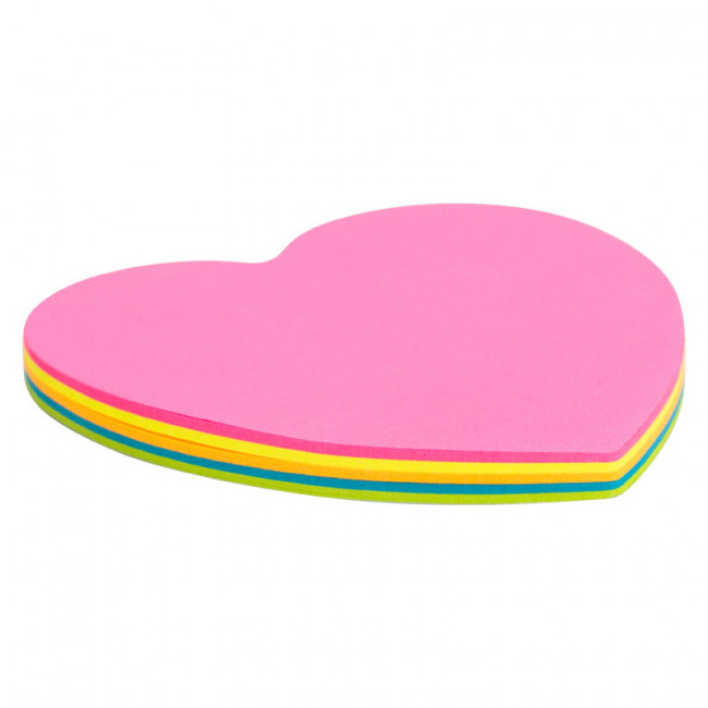 Блок бумаги с клейким слоем, сердце, 70х70мм, 50л Axent (24)