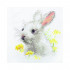 Набор для вышивания "Белый крольчонок" 9 х9 см, Алиса/0-226